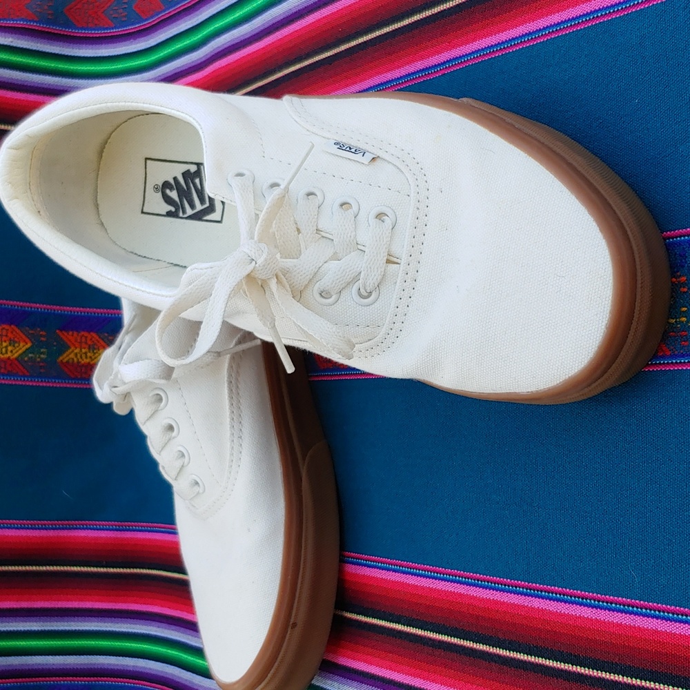 Vans Classic Low Skateboard Shoes Cream Gray Canvas Unisex Men's 9.5 Women's 10 - Picture 4 of 17